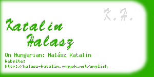 katalin halasz business card
