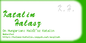 katalin halasz business card